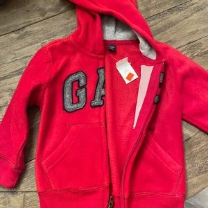 Gap red fleece hoodie - 2T